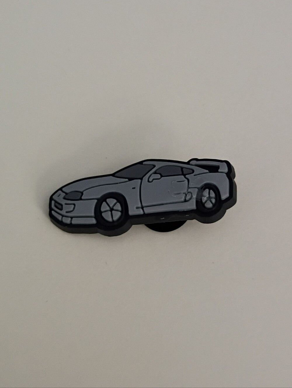 10 for $10 Jibbitz Croc Charm - Grey Sports Car 2 Door with Black Tires 4